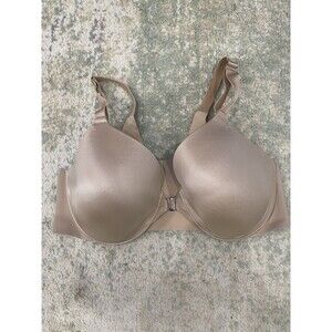 Soma Women's Bra 36DD Tan Vanishing Back Full Coverage FR CL Front Closure